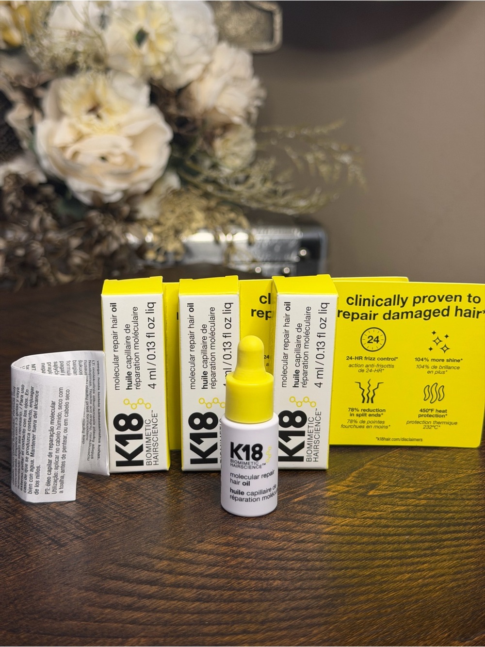 K18 Molecular Repair Hair Oil 3 x 4ml each